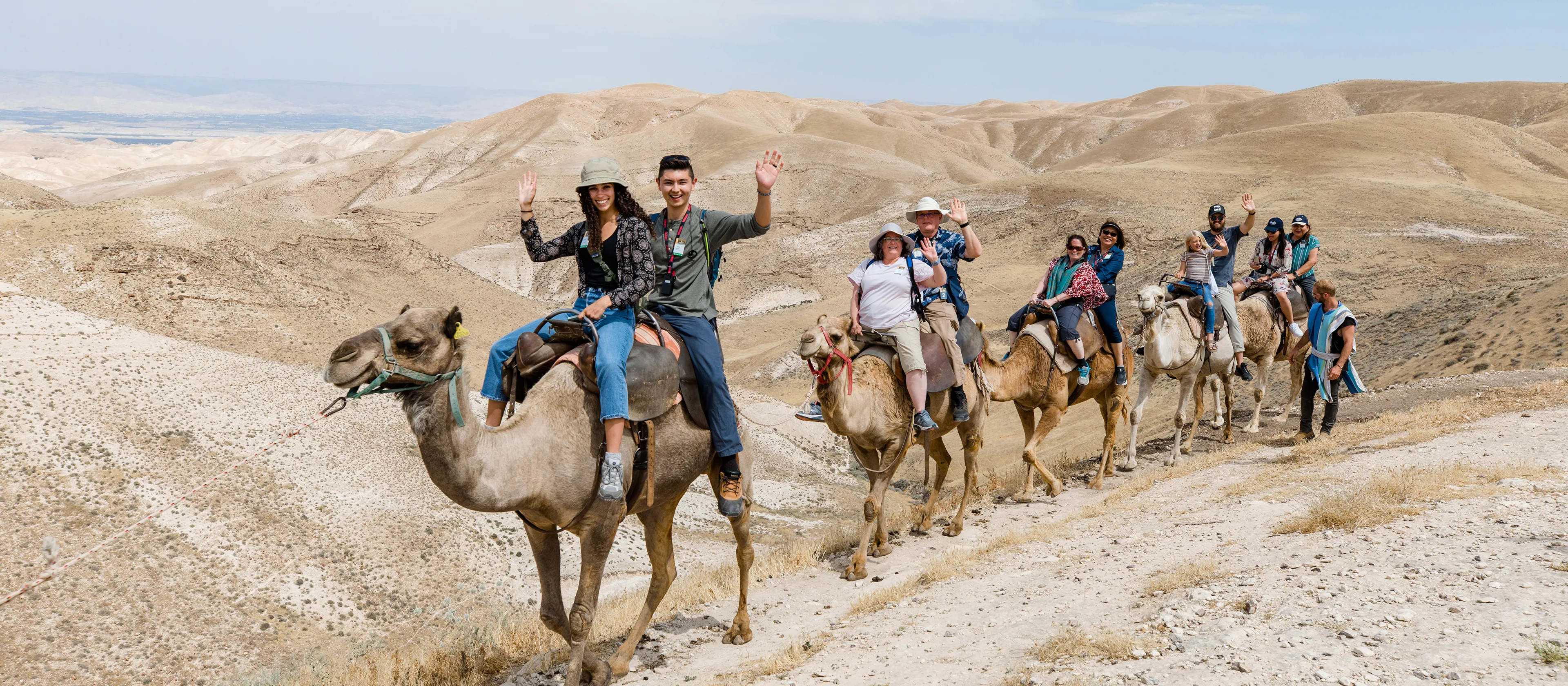 People riding on camels