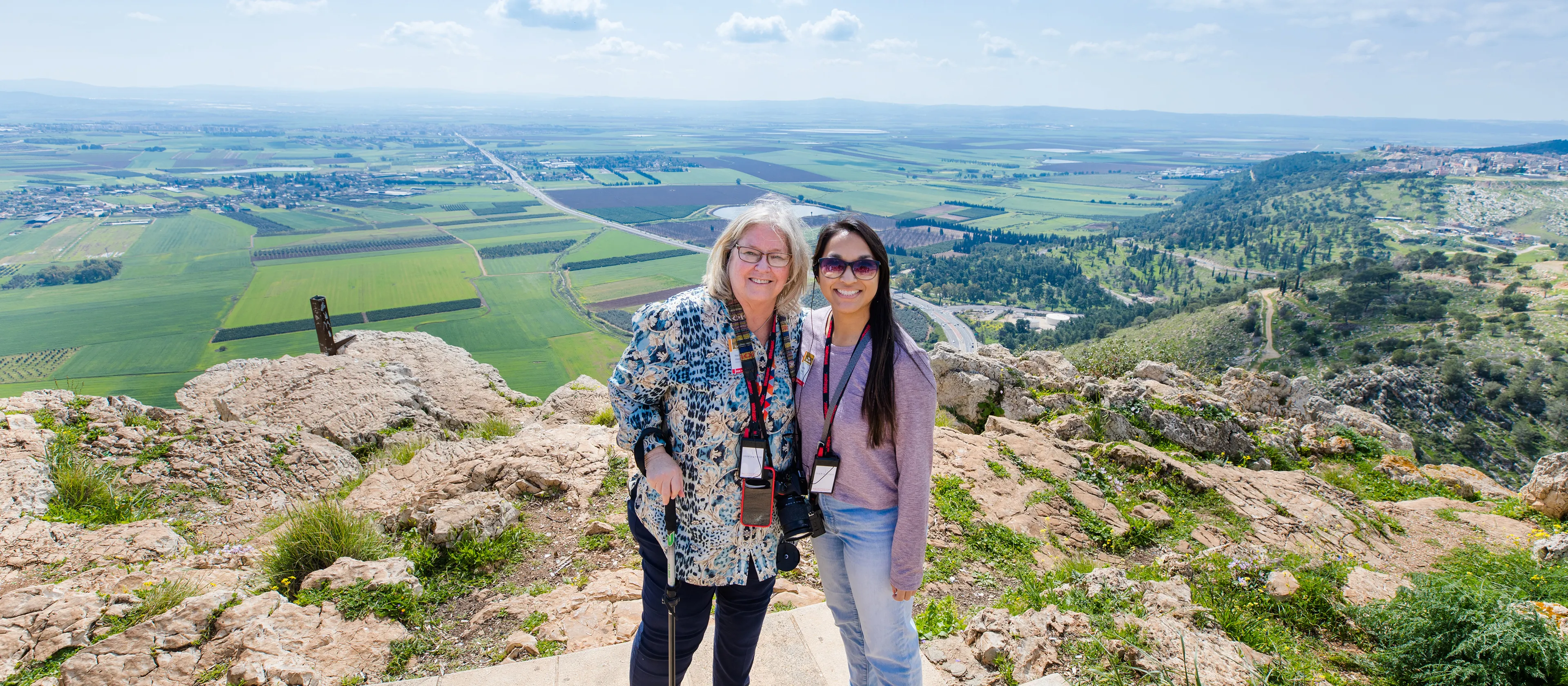 Two ladies standing together in Israel