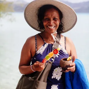 woman tourist in hawaii